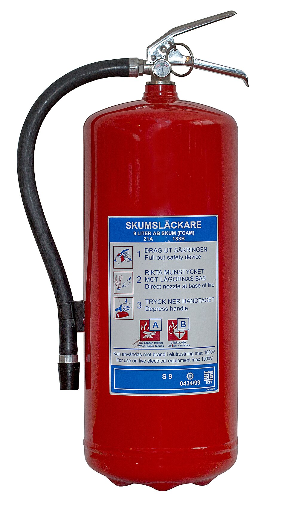 Extincteur Eau 6 litres AFFF