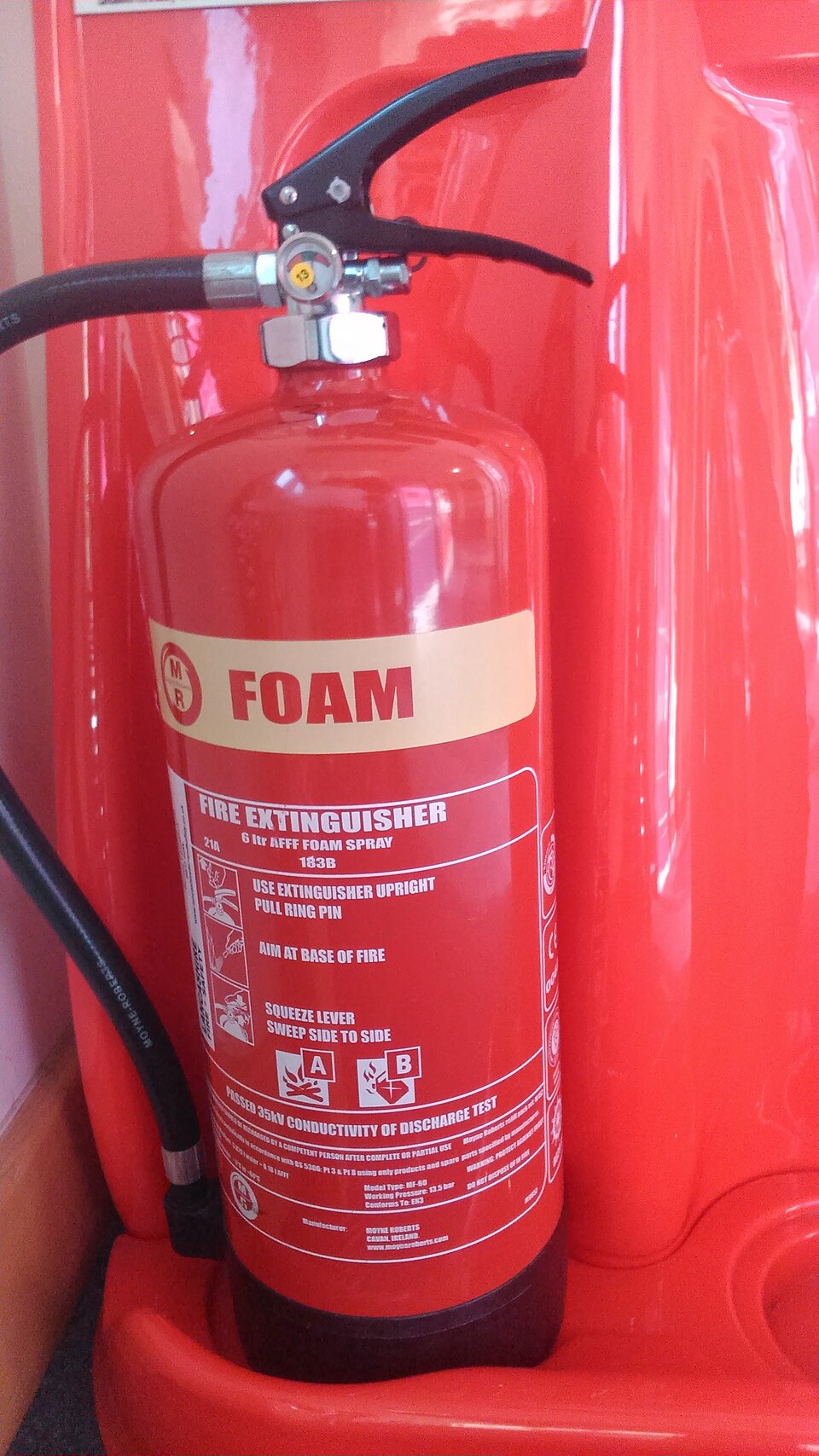Extincteur Eau 6 litres AFFF Sans Fluor